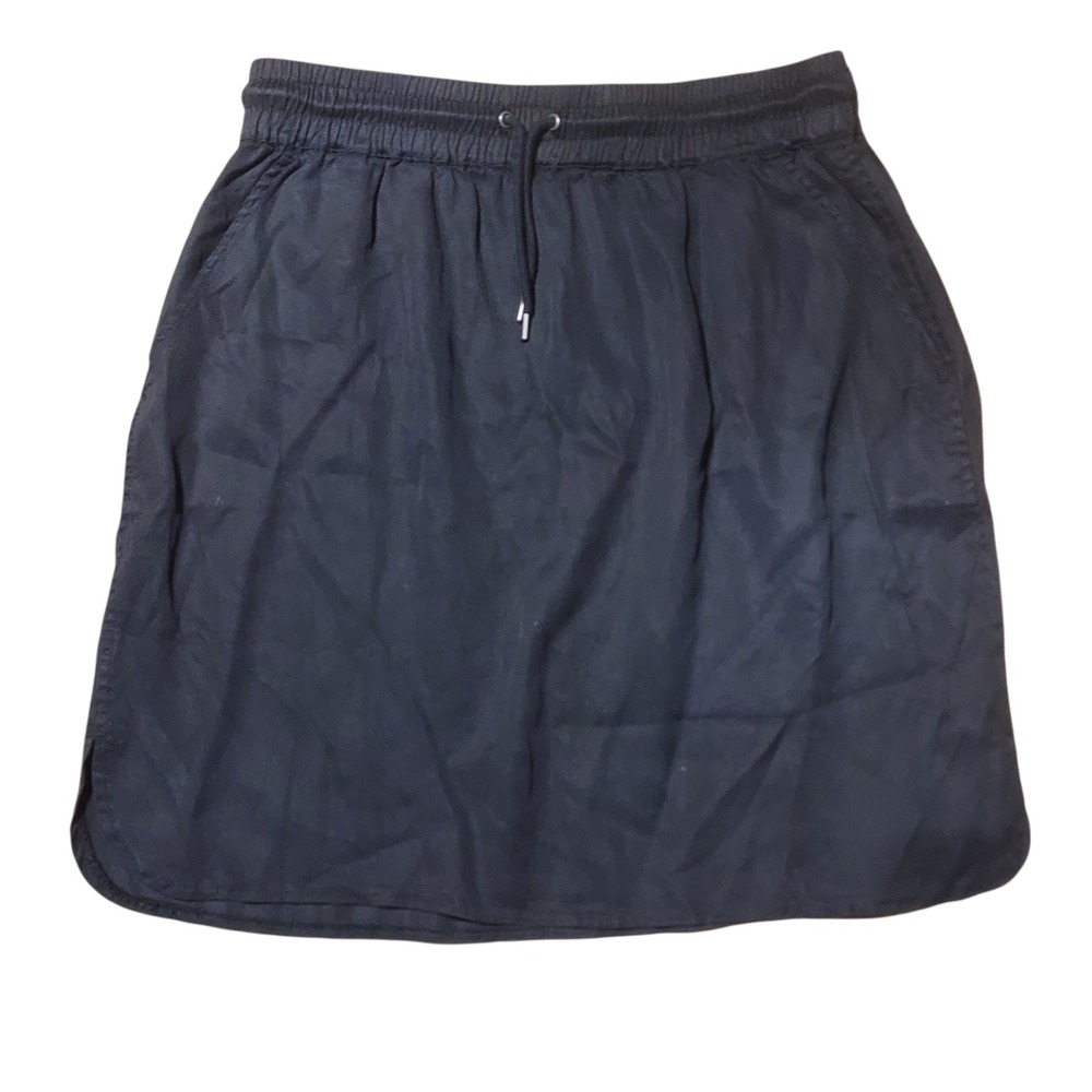 KAVU Womens Ixtapa Skirt Sz Med Black Midi 28x20